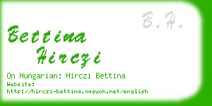 bettina hirczi business card